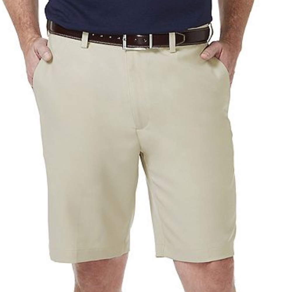 HAGGAR Men’s Cool 18 Pro Dress Shorts in Clay Size 40 *NEW*